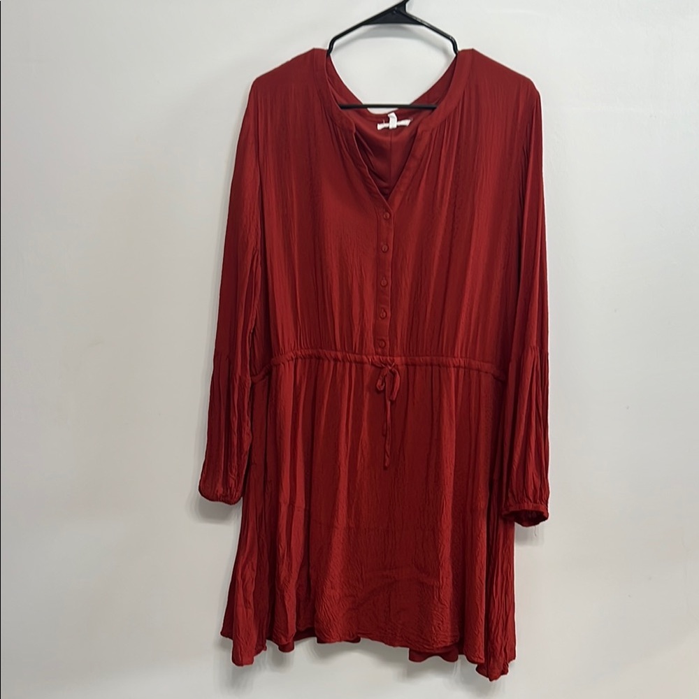 REPOSH: Maurices Long Sleeve Rust Red Tunic Dress